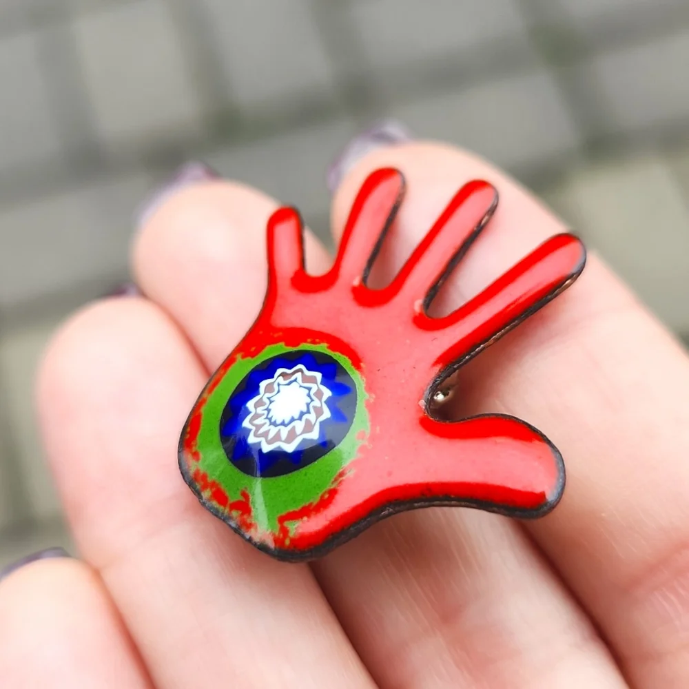 Anthropologie Enamel Hand Pin